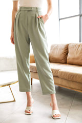 Everly Pistachio Cuffed Trousers