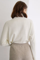 Mahmoud Ivory Premium 100% Wool Rolled Neck Sweater