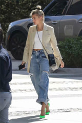 High Waist Hunter Ripped Baggy Mom Jeans