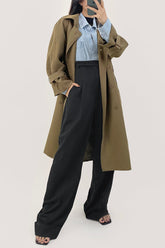 Sienna Belted Double-Breasted Trench Coat