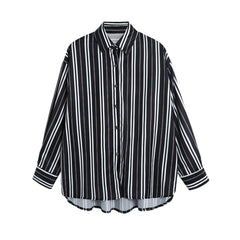 Royal Black Striped Cuff Shirt
