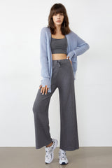 Lowman Light Grey High Waist Knit Pants