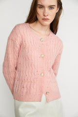 Uziel Pink Long Sleeve Cardigan