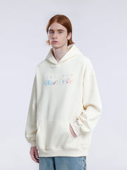 Star Embroidery Graffiti Hoodie