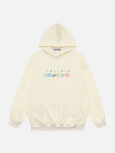 Star Embroidery Graffiti Hoodie