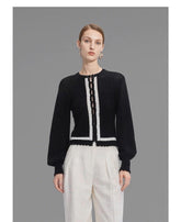 Contrast Trim Knitted Cardigan