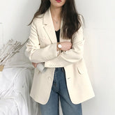 Milky White Korean Version of Casual Versatile High-end Thin Suit