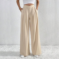 Pleated Casual Wide Leg Pants