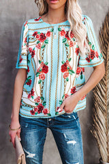 Hello Darling Floral Print Short Sleeve Top - 2 Colors