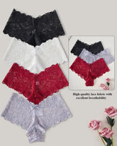 European And American Style Lace Women's Low-Lise Seamless Cut-Out Briefs