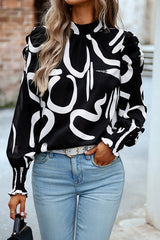 Certain Love Print Statement Sleeve Smocked Top - 5 Colors