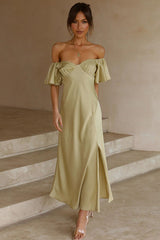 Won Your Heart Stain Short Sleeve Midi Dress - 5 Colors