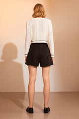 Maria White Semi-Sheer Blouse