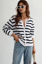 Fall For You Striped Knit Cardigan - 6 Colors