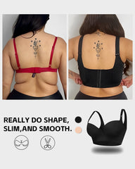 2-Pack Extra Firm High Compression Full Cup Push Up Bra - Brown