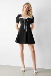 Kaisley Black Contrast Mini Dress
