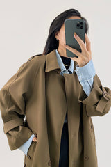 Sienna Belted Double-Breasted Trench Coat