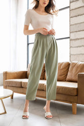Everly Pistachio Cuffed Trousers