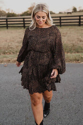 Love You So Print Flare Mini Dress