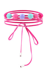 Pink Sphere Fluffy Choker