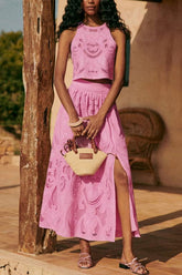 Infinite Admiration Crochet Pink Set