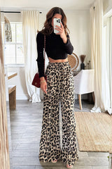 Blissful Vacay Leopard Print Wide Leg Pants