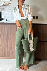 Daily Vibe Long Sleeve Shirt Set