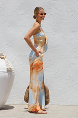 From Sunrise Print Tie-Front Jumpsuit