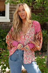 Feeling The Best Floral Print Long Sleeve Top