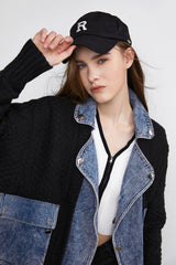 Mishka Black Knit Denim Jacket