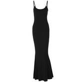 Casual Sleeveless High Waisted Slim Fit Camisole Long Dress