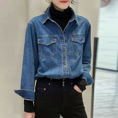 Loose Casual Denim Top Jacket