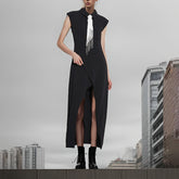 Party High Waist Lapel Dress