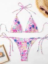Floral Micro Bikini Set Two Piece Swimwear & Bathing Suit Thongs Panties Set