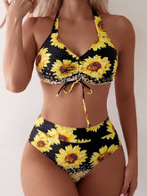 Sunflower Bikini Set Crop Top Two-Piece Swimwear Swimsuit High Rise Panties Swimwea