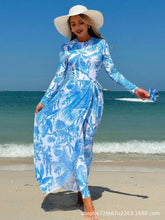 Floral Surf Jumpsuit Set Rashguard & Slimming Swim Cover Up 2 Piece Swimsuit Long Sleeve