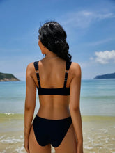 Solid Black Micro Bikini Set High-End Two Piece Swimsuit for Luxury Swimwear Panties Swimwear