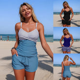 Tankini Set with Pockets - & Cami Top Practical Swimsuit Sling Outer Swimsuit