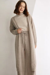 Herman Wheat Premium Wool Longline Cardigan