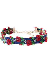Floral Embroidered Ethnic Choker