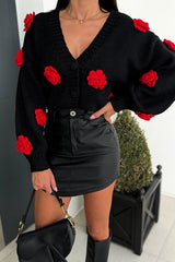 Precious Look 3D Flowers Knit Cardigan Sweater - 3 Colors