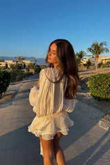 Captivate Me Layered Long Sleeve Mini Dress