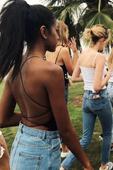 Cross-back Spaghetti Lingerie