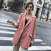 Double-breasted Casual Loose Women's Suit