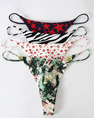 Double-Layer String Cotton T-Back Thong