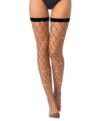 3-Pack Diamond Lace Stockings