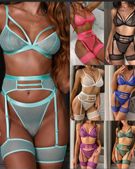 Transparent Mesh Underwear Set