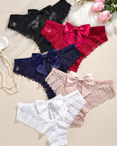 Bow Lace Breathable Hollow Comfortable Panties