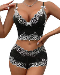 Lace Colorblock Underwear Set
