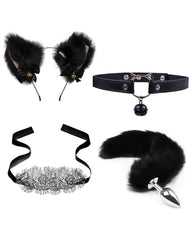 Bell Collar Tail Jewelry Maid Costume Headdress Neck Accessory Props Set